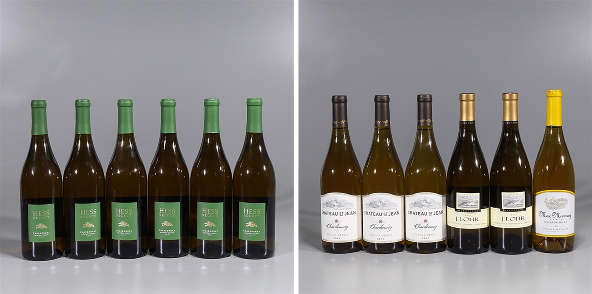 Appraisal: Lot of twelve bottles of chardonnay including six bottles of