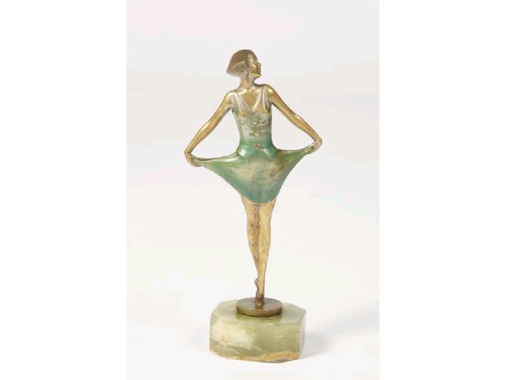 Appraisal: LORENZL AN ART DECO STATUE of a woman in a