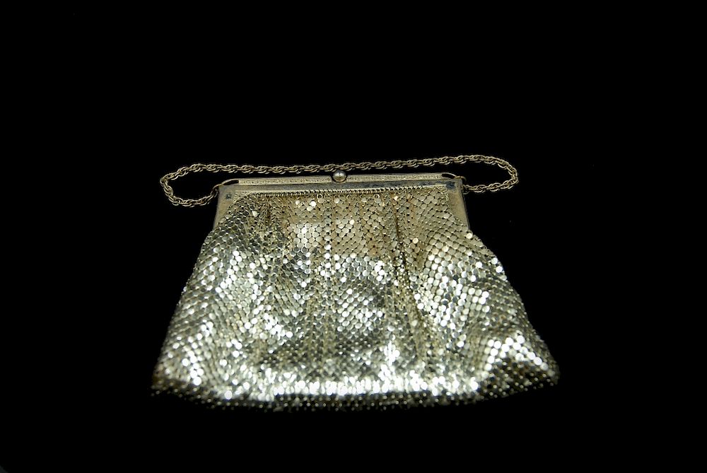 Appraisal: Whiting And Davis Silver Mesh Purse In Box Whiting And