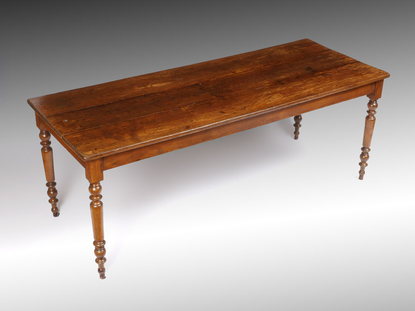 Appraisal: MID- TH CENTURY OAK FARM TABLE Mid 's Oak farm