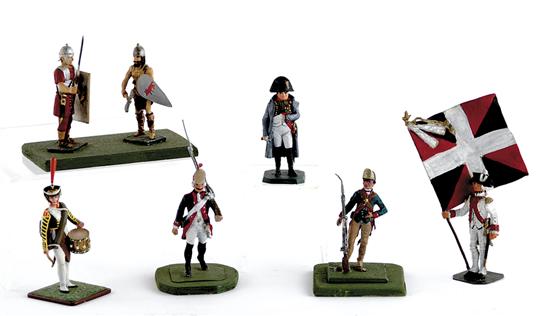 Appraisal: Collection of painted lead military figures consisting of American Revolution