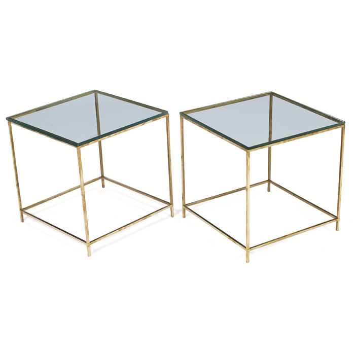 Appraisal: s occasional tables pair by Kasco Products Finland solid brass