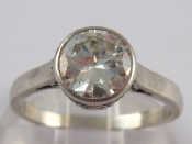 Appraisal: A platinum old brilliant cut diamond solitaire ring the diamond