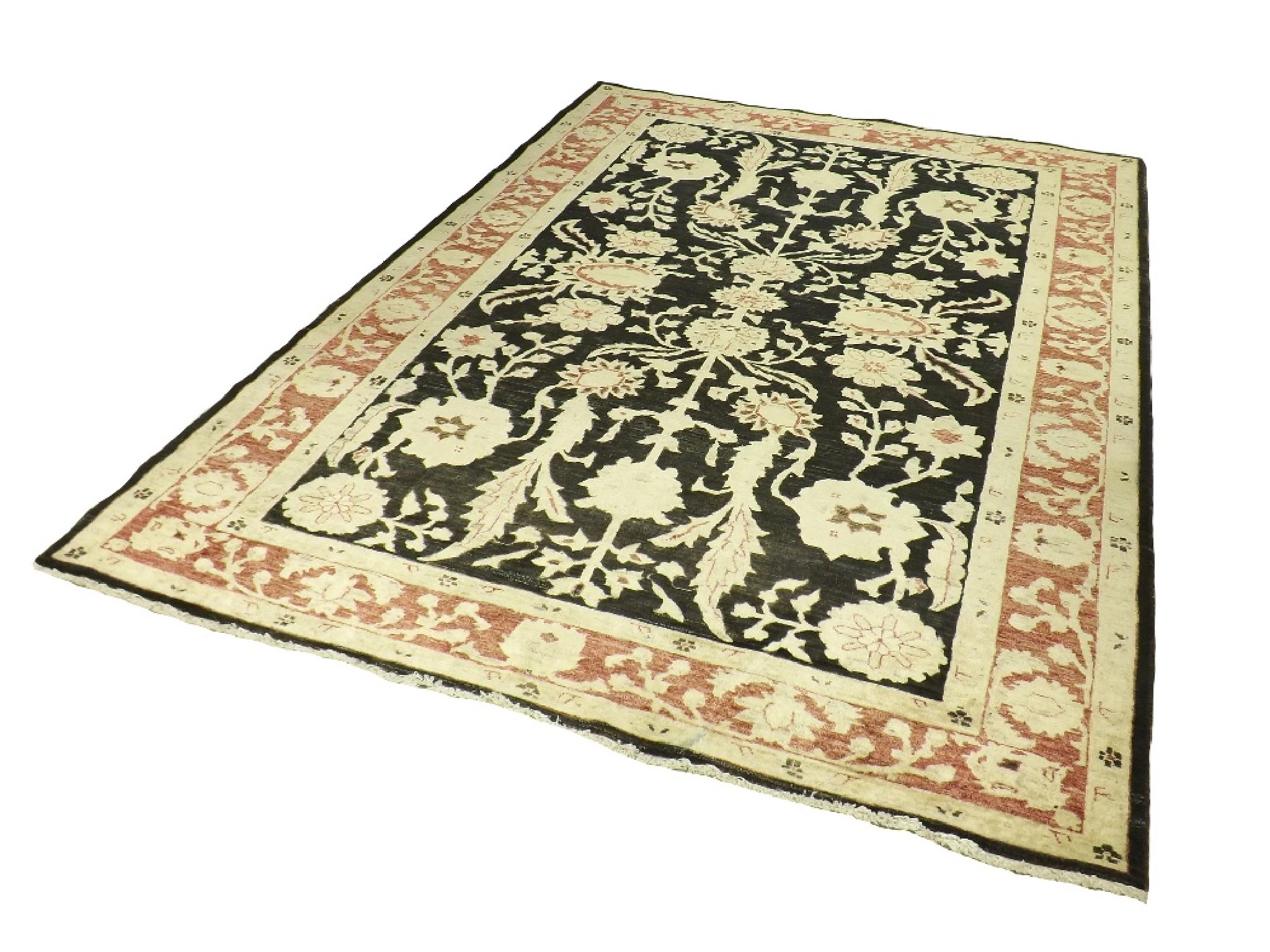 Appraisal: Ziegler rug decorated with floral sprays upon a cream ground