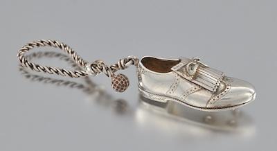 Appraisal: A Sterling Silver Golf Shoe Key Ring The perfect gift