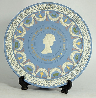 Appraisal: Wedgwood five coloured jasper ware Royal Silver Jubilee Plate diameter