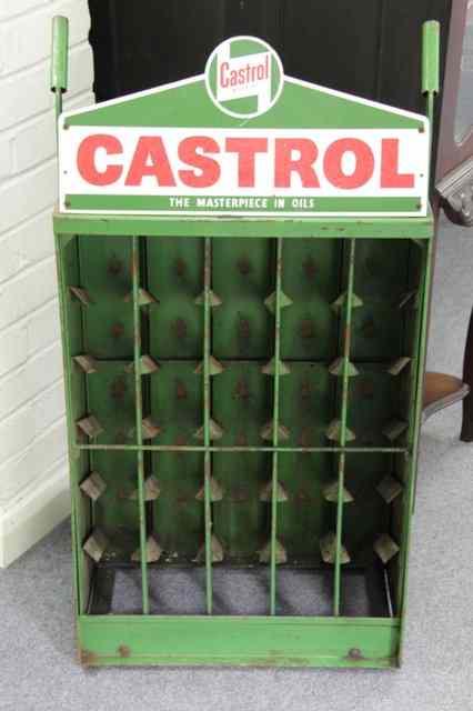 Appraisal: A Castrol forecout bottle trolley cm wide