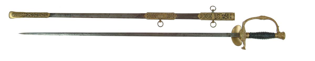 Appraisal: MODEL STAFF AND FIELD OFFICERS SWORD blade marked THE M