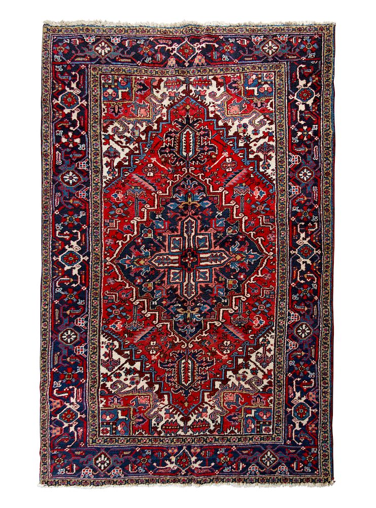 Appraisal: A Heriz Wool Rug A Heriz Wool Rug th Century