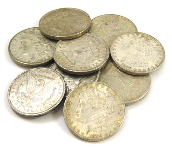 Appraisal: TEN U S SILVER MORGAN DOLLARS -O -O -P -S