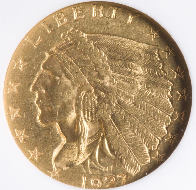 Appraisal: Indian Gold Quarter Eagle NGC MS