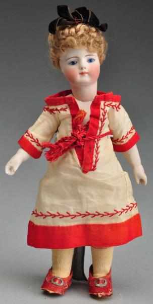 Appraisal: French All Bisque Mignonnette Doll Description Bisque solid dome head