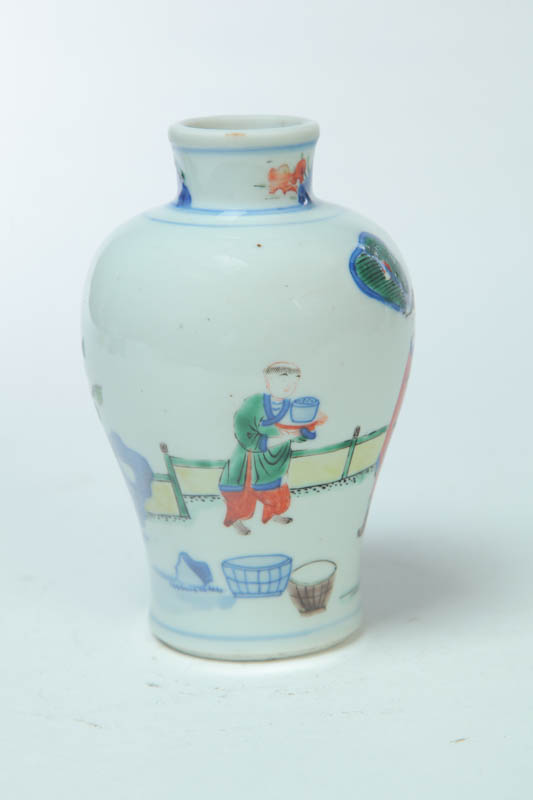 Appraisal: SMALL VASE China attributed to the th century porcelain Famille