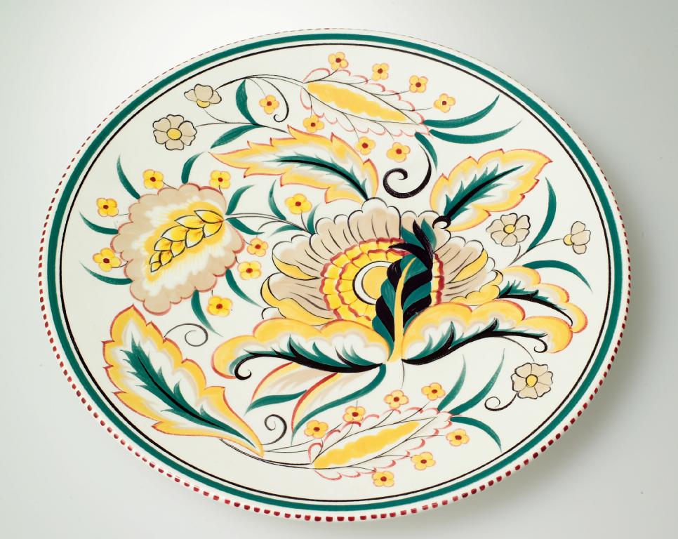 Appraisal: POOLE POTTERY CHARGER of circular form decorated by J Rolfe