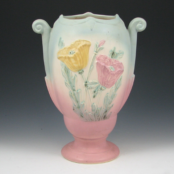 Appraisal: Hull Poppy - Vase Poppy vase in blue and pink