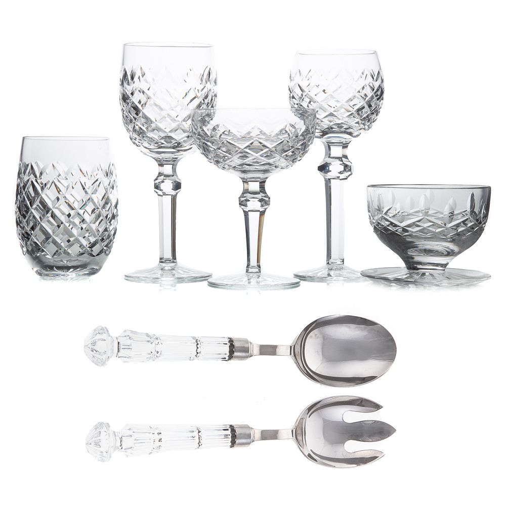 Appraisal: Waterford Crystal Stems Salad Set Includes water goblets champagne highball