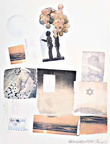 Appraisal: ROBERT RAUSCHENBERG Untitled Sunsets and Balloons Color screenprint x mm