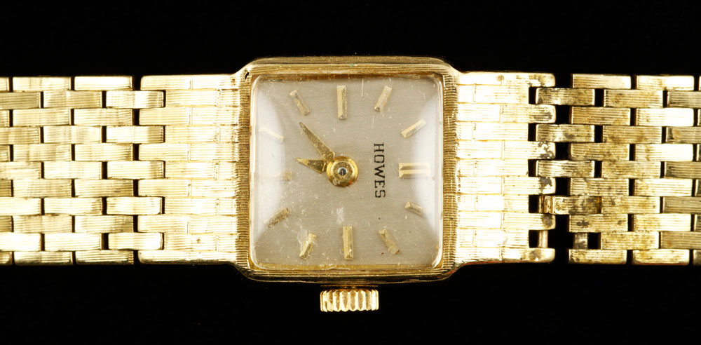 Appraisal: - K Gold Howes Ladies' Wristwatch K gold ladies' wristwatch