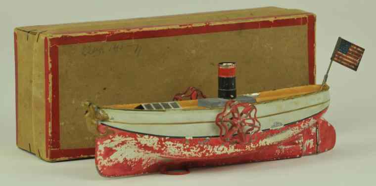 Appraisal: UEBELACKER PADDLE WHEELER WITH BOX Germany found in Ullmann and