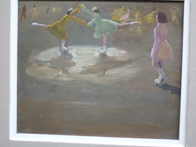 Appraisal: Philip Poyser - Skaters oil on board signed cm x