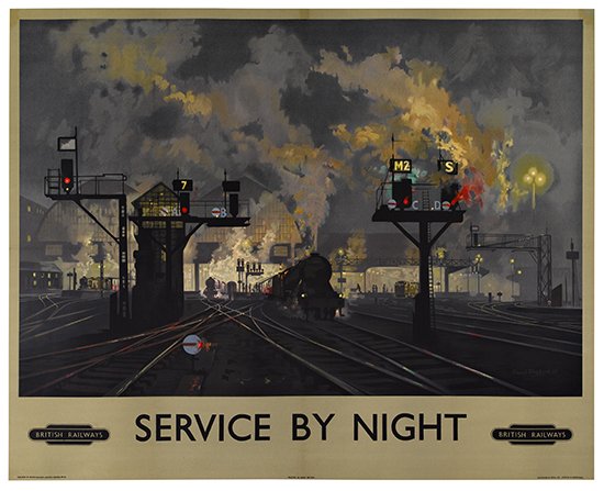 Appraisal: DAVID SHEPHERD DATES UNKNOWN SERVICE BY NIGHT x inches x