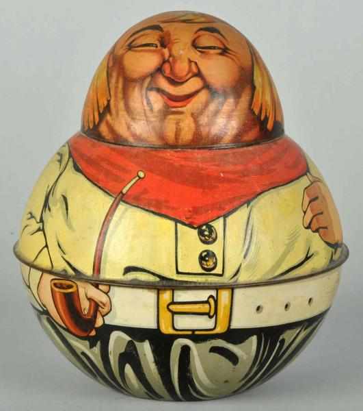 Appraisal: Mayo Blonde Man Roly Poly Tin Description Nice example with