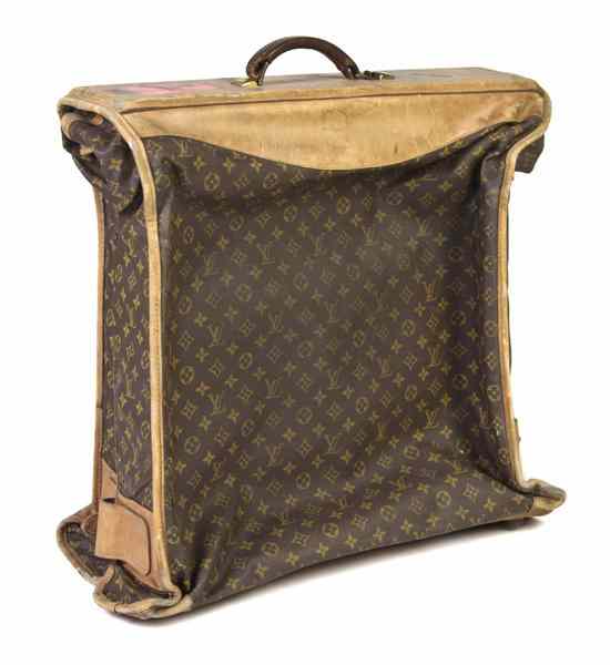 Appraisal: A Louis Vuitton Monogram Canvas Garment Bag Stamped Louis Vuitton