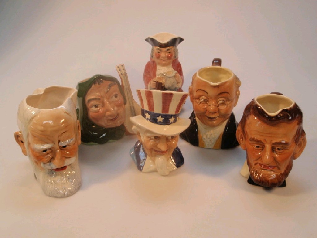 Appraisal: Six Sylvac and Falcon ware character jugs