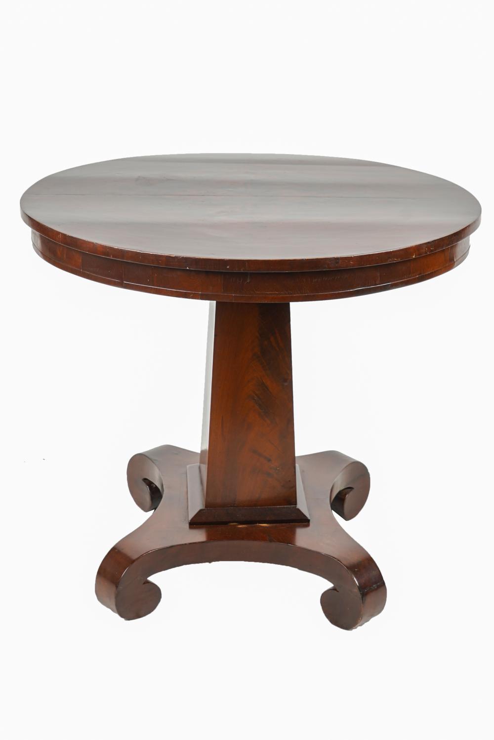 Appraisal: AMERICAN EMPIRE STYLE MAHOGANY OCCASIONAL TABLE th century Condition a