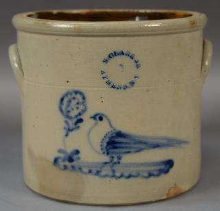 Appraisal: Stoneware crock N Caire Jr Athens N Y with cobalt