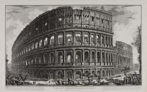 Appraisal: GIOVANNI B PIRANESI Veduta dell'Anfiteatro Flavio detto il Colosseo Etching