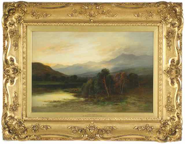 Appraisal: WILLIAM BEATTIE BROWN OIL ON CANVAS Scotland - Mountain landscape