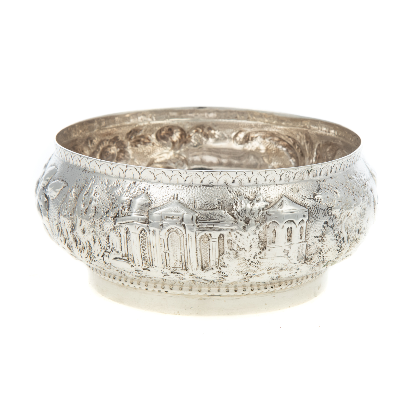 Appraisal: RARE STERLING REPOUSSE CASTLE BOWL Update Bowl is not marked