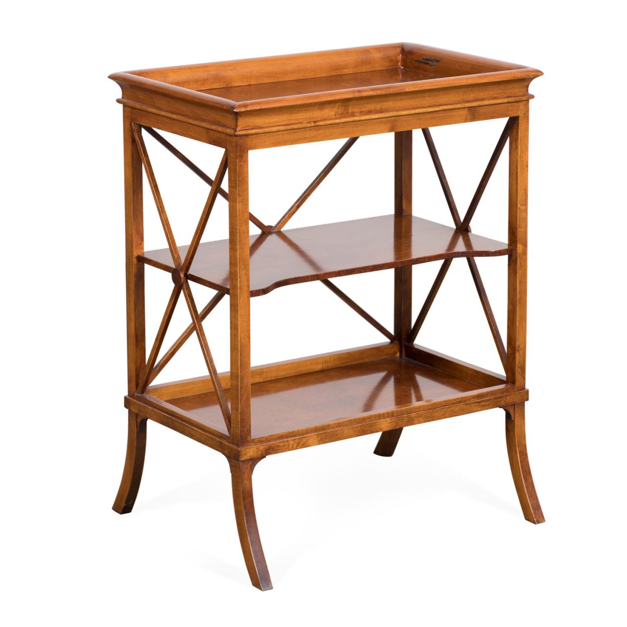 Appraisal: HILDA FLACK NEOCLASSICAL STYLE -TIER SIDE TABLE Hilda Flack American