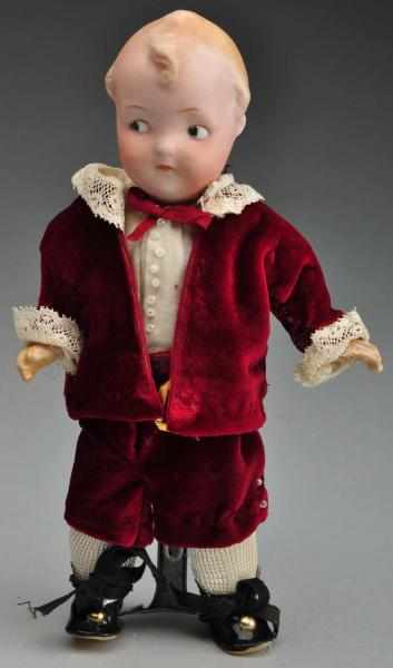 Appraisal: Rare Heubach Googly Doll Description German bisque socket head incised