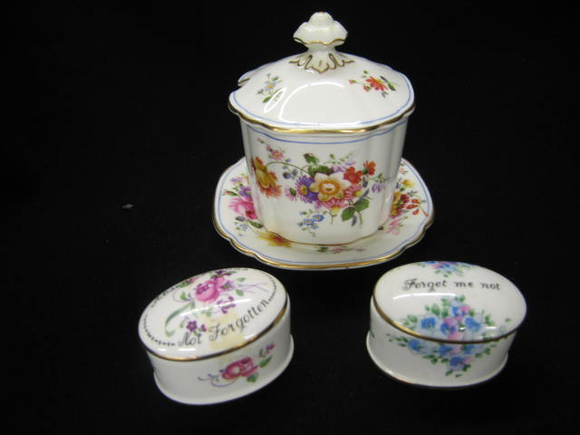 Appraisal: Royal Crown Derby Jam Jar with underplate together with two