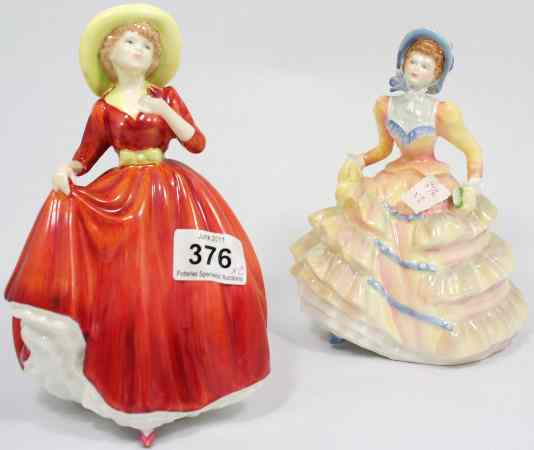 Appraisal: Royal Doulton Figures A Single Red Rose HN and Hannah