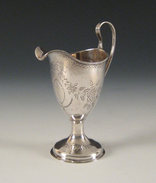 Appraisal: American silver creamer ca bearing the touch of Daniel Van