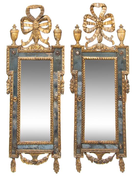 Appraisal: Sale Lot A Pair of Continental Giltwood Mirrors th th