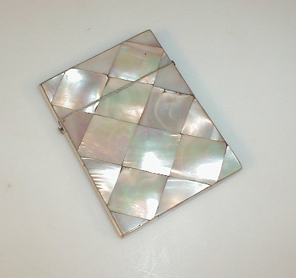 Appraisal: A Victorian mother-of-pearl visiting card case