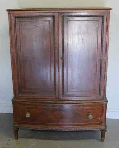 Appraisal: Mahogany Door Drawer Chifferobe From an Park Ave NYC estate