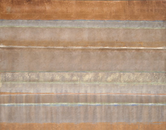 Appraisal: Willem de Looper American b Untitled Abstraction with Brown Stripes