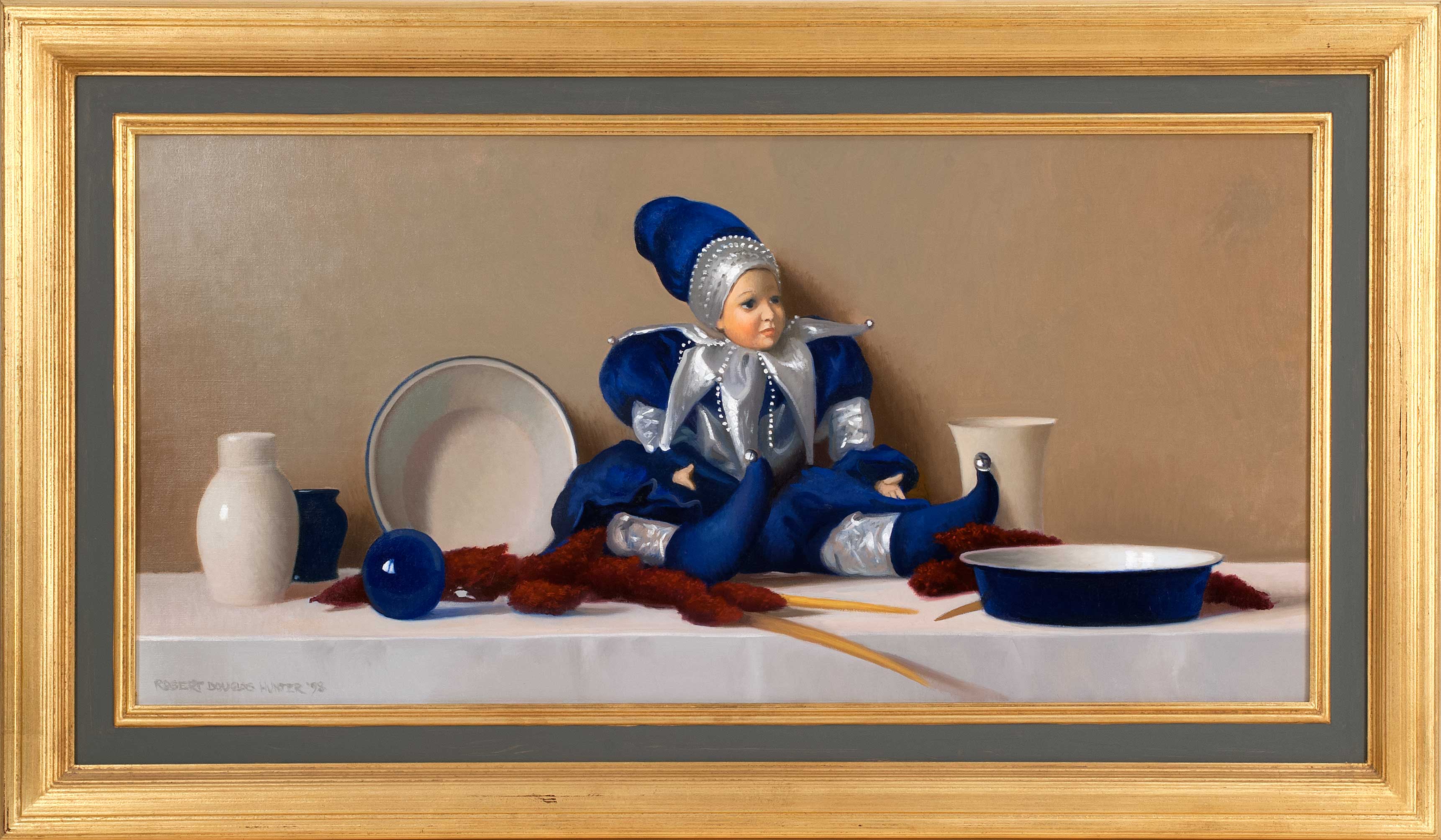 Appraisal: ROBERT DOUGLAS HUNTERAmerican ContemporaryThe Blue Harlequin Signed and dated lower