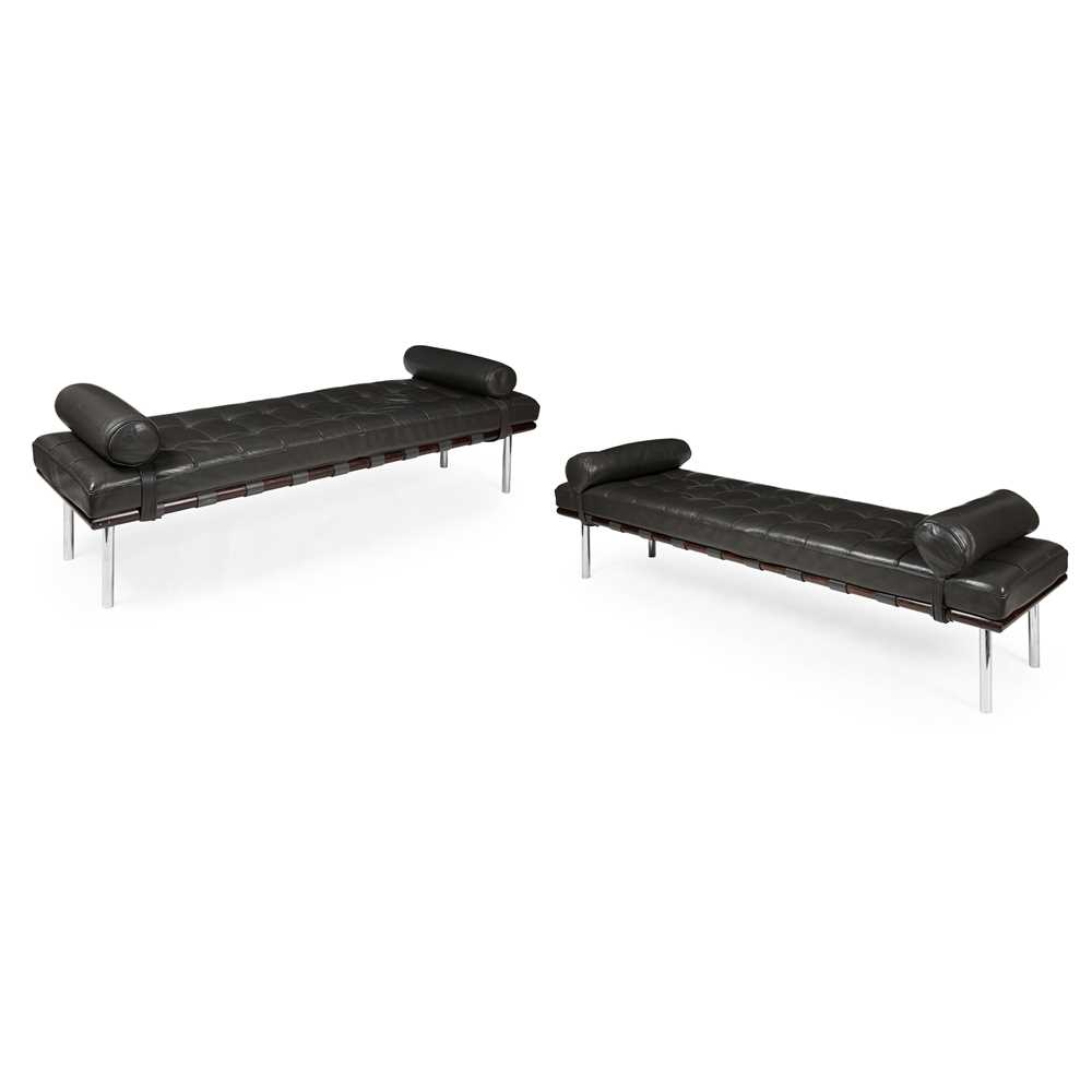 Appraisal: AFTER MIES VAN DER ROHE PAIR OF 'BARCELONA' COUCHES DESIGNED