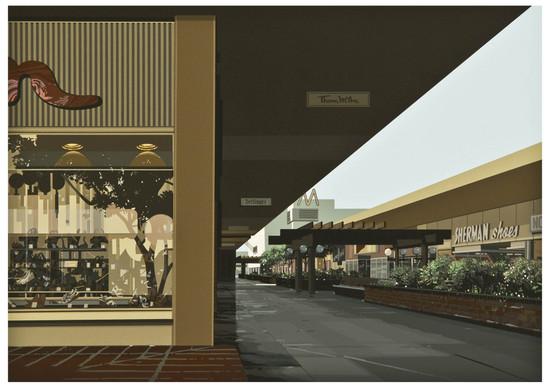 Appraisal: Richard Estes b Lakewood Mall Silkscreen printed in colors signed