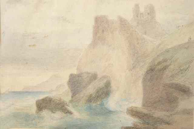 Appraisal: Attributed to William Daniell - Wicklow Castle Ireland initialled titled