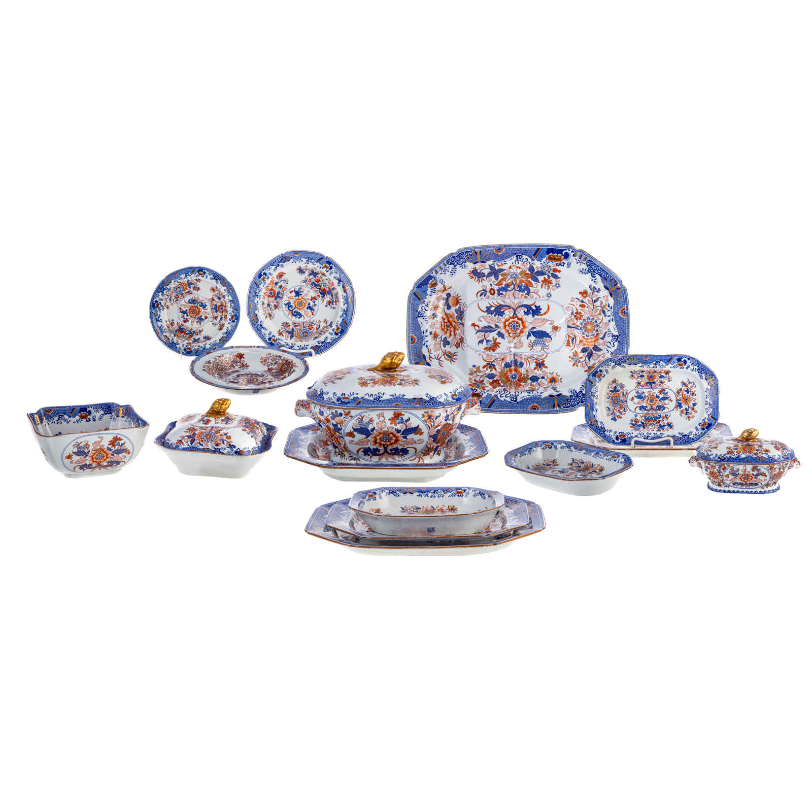 Appraisal: SPODE IRONSTONE PARTIAL DINNER SERVICE Circa - pattern floral Imari