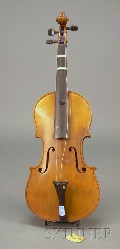 Appraisal: German Violin c labeled COPY OF ANTONIUS STRADIVARIUS length of