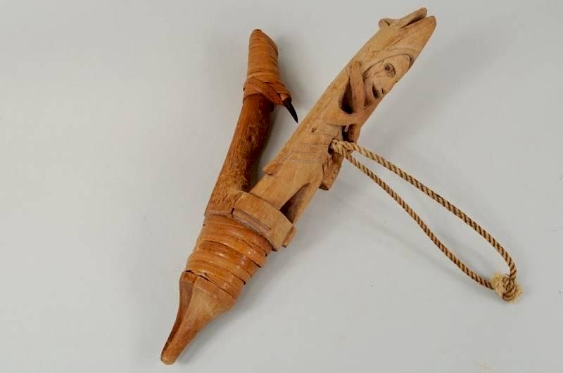 Appraisal: Vintage Carved Wood Halibut Hook Vintage carved wood halibut hook