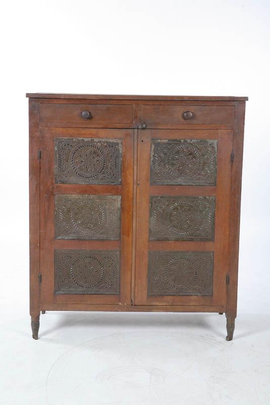 Appraisal: PIESAFE Walnut with two drawers over two doors each with